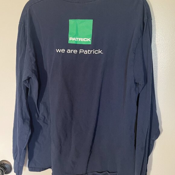 L Custom Ink Blue Long Sleeve Men's T-shirt - Picture 6 of 6